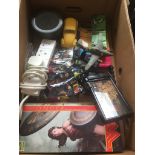 A box of mixed collectables