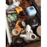 A box of mixed items -Denby Bakewell items, kitchenware etc