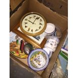 Box with picture, clock and plates Catalogue only, live bidding available via our website. If you