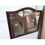 A wooden frame mirror. Catalogue only, live bidding available via our website. If you require P&P