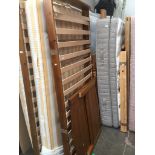 A pine single bed frame with mattress Catalogue only, live bidding available via our website. If you