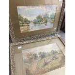 W Gray, pair of country landscape watercolours, both signed lower right and lower left, 29cm x