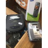 A Sony Walkman, a Technics walkman and a Samsung Keystone 2 telephone. Catalogue only, live