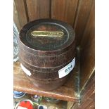 Small teak barrel made from H.M.S. Warsprite Catalogue only, live bidding available via our website.