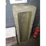 An oblong carved stone planter Catalogue only, live bidding available via our website. If you