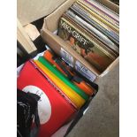 A box and a bag of LPs Catalogue only, live bidding available via our website. If you require P&P