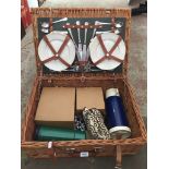A picnic hamper complete with contents