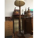A carved beech standard lamp Catalogue only, live bidding available via our website. If you