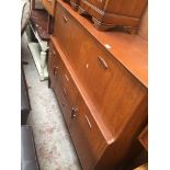 A Teak highboard Catalogue only, live bidding available via our website. If you require P&P please