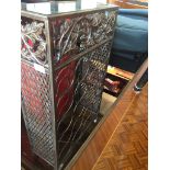 A metal wine rack with glass shelf Catalogue only, live bidding available via our website. If you