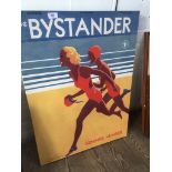 After Moorcom, 'The Bystander' 1934 front cover newspaper print on canvas, 81cm x 59cm. Catalogue