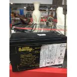 A sealed lead acid battery 12V. Catalogue only, live bidding available via our website. If you