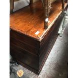 A large pine chest. Catalogue only, live bidding available via our website. If you require P&P