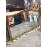 A large gold frame French style mirror. 115cm x 185cm Catalogue only, live bidding available via our