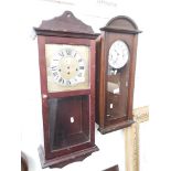 2 wall clocks Catalogue only, live bidding available via our website. If you require P&P please read