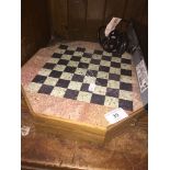 A cased chess set with resin chess pieces Catalogue only, live bidding available via our website. If