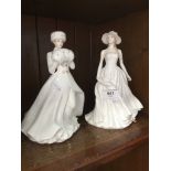 2 limited edition Doulton figures - A Winters Morn and Summer Breeze Catalogue only, live bidding