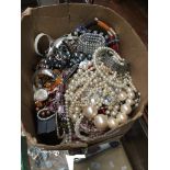 A box of costume jewellery