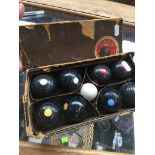 A set of carpet bowls Catalogue only, live bidding available via our website. If you require P&P