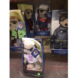 A collection of five Compare The Market meerkat toys Catalogue only, live bidding available via