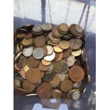 A tub of coins Catalogue only, live bidding available via our website. If you require P&P please