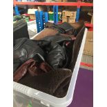 A large crate of leather and sheepskin jackets Catalogue only, live bidding available via our