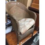 A Lloyd loom chair with drop in seat Catalogue only, live bidding available via our website. If