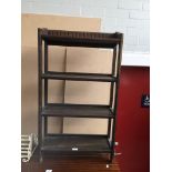 An oak open bookcase Catalogue only, live bidding available via our website. If you require P&P