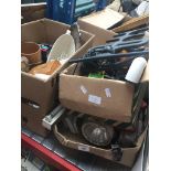 Three boxes of electrical items Catalogue only, live bidding available via our website. If you
