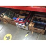 Five boxes and a bag of books Catalogue only, live bidding available via our website. If you require
