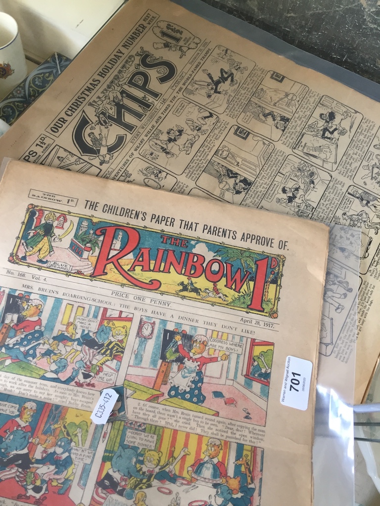 Two Rainbow and Chips comics Catalogue only, live bidding available via our website. If you