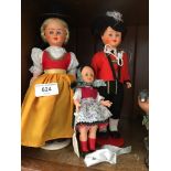 Three foreigh souvenir dolls Catalogue only, live bidding available via our website. If you