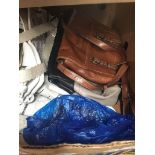 A box of six ladies bags including Italian leather satchel Catalogue only, live bidding available