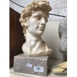 Composition bust Catalogue only, live bidding available via our website. If you require P&P please
