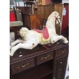 A metal rocking horse (no rocker) Catalogue only, live bidding available via our website. If you