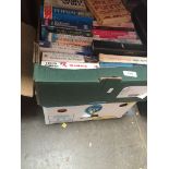 Two boxes of books Catalogue only, live bidding available via our website. If you require P&P please