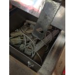 A metal flight box with electrical extension leads Catalogue only, live bidding available via our