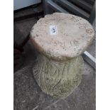 A concrete tree stub Catalogue only, live bidding available via our website. If you require P&P