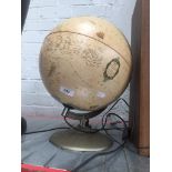 An illuminated globe Catalogue only, live bidding available via our website. If you require P&P