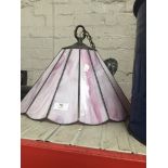 A vintage style multi sided glass ceiling shade Catalogue only, live bidding available via our