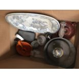 Box with small oil lamps etc. Catalogue only, live bidding available via our website. If you require