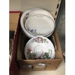 Small box of china Catalogue only, live bidding available via our website. If you require P&P please