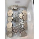 A tub of 50p pieces Catalogue only, live bidding available via our website. If you require P&P