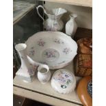 Six pieces of Aynsley china Catalogue only, live bidding available via our website. If you require