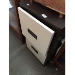 A metal filing cabinet. Catalogue only, live bidding available via our website. If you require P&P