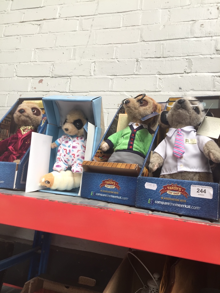 Four Compare the Market Meerkat toys Catalogue only, live bidding available via our website. If