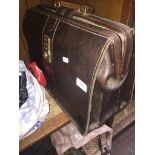 A vintage leather doctors bag Catalogue only, live bidding available via our website. If you require