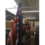 A Union Jack flag. Catalogue only, live bidding available via our website. If you require P&P please