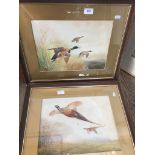 George Rankin, a pair of watercolours, ducks and pheasants, both signed lower right and lower