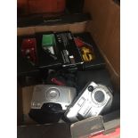 Canon and Minolta cameras and four boxed Kyosho model cars Catalogue only, live bidding available